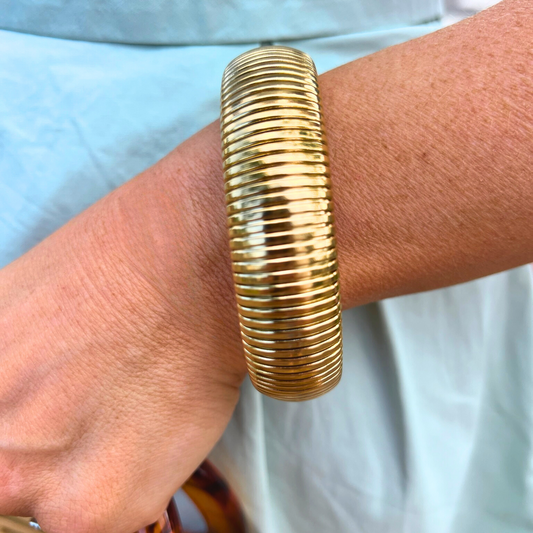 Denise 20mm Gold Coil Bangle