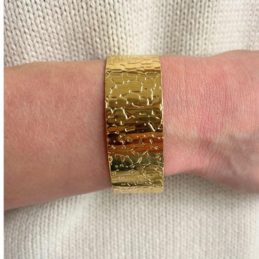 Gold Cobblestone Cuff