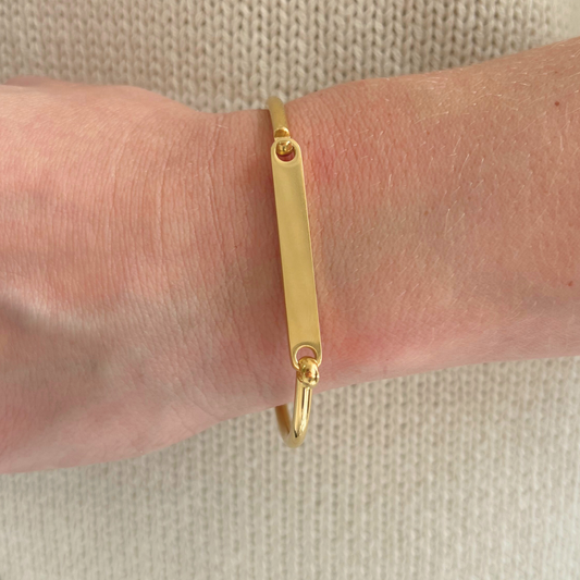 Gold Hinge Bar Bangle