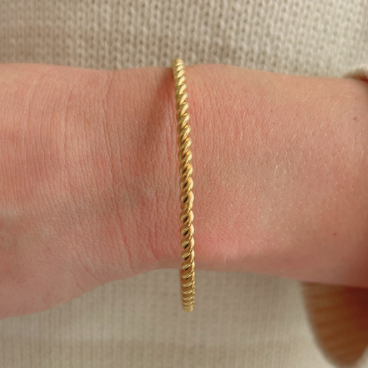 Gold Twist Bangle