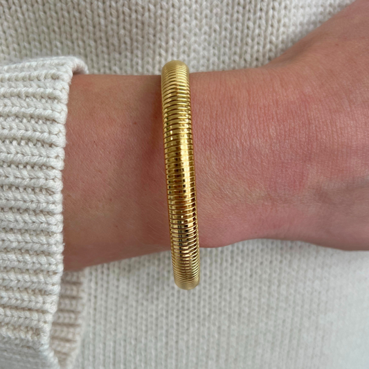 Denise 8mm Gold Coil Bangle