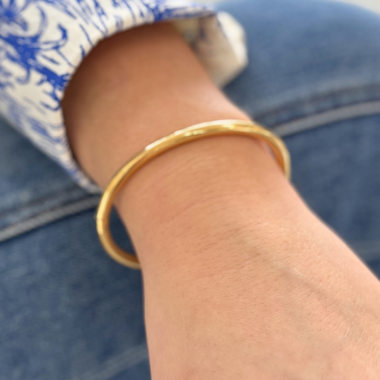 Gold Oval Bangle