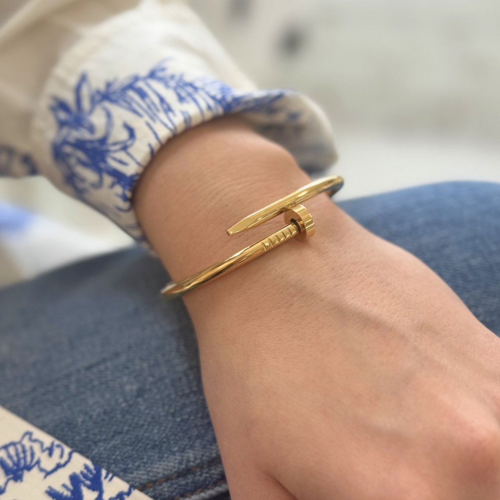 Gold Nail Bangle