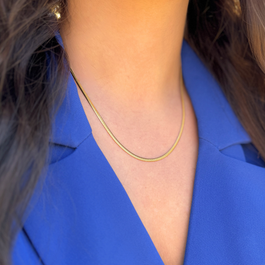 3mm gold herringbone chain - 20"