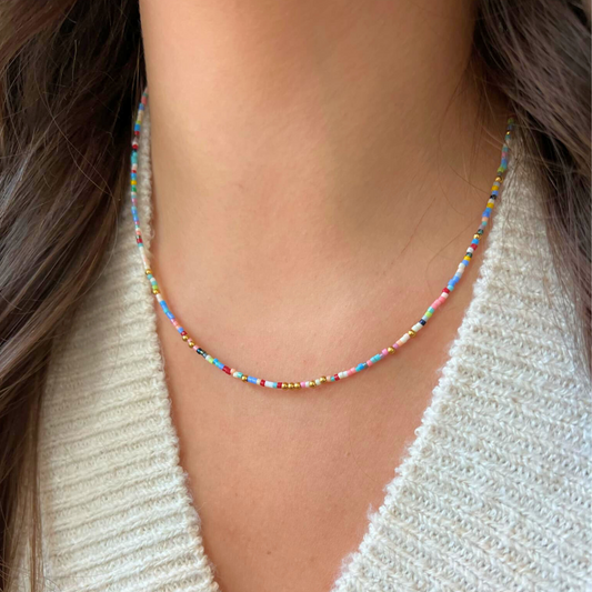 Multi-Color Beaded Necklace