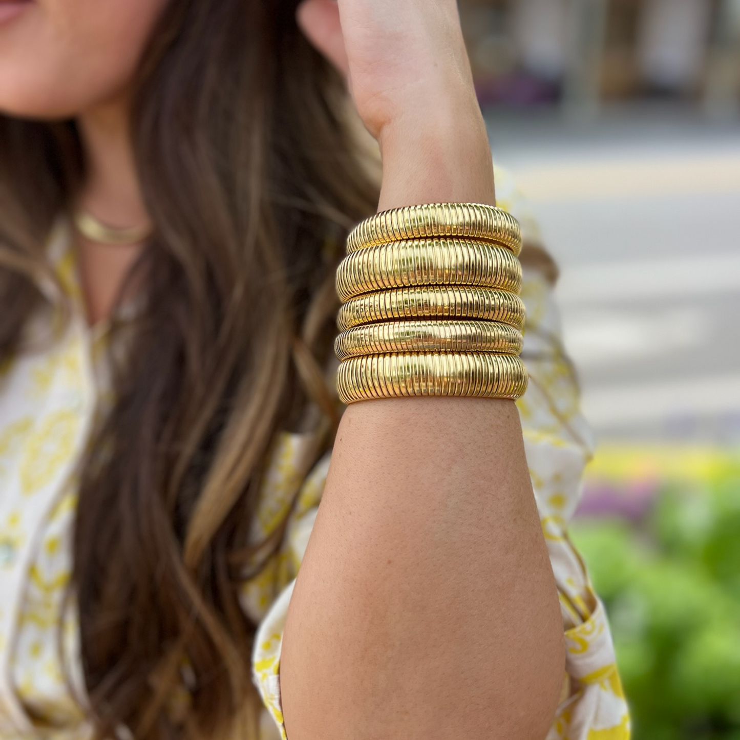 Denise 16mm Gold Coil Bracelet