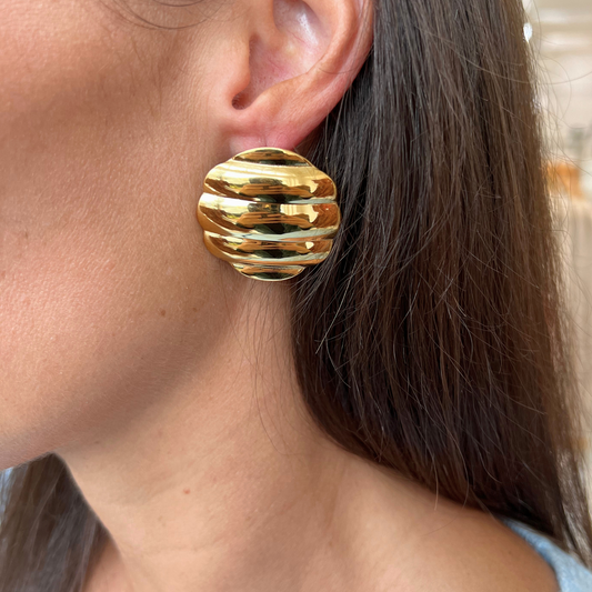 Large Gold Circle Earring